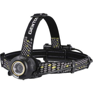 GENTOS HEAD WARS�V���[�Y LED�w�b�h���C�g ���P�x�`�b�v�^�C�v���FLED IP64 �ő�630lm ��p�[�d�r�i�t���j/���d�r�i�P3�`�A���J���d�r×3�{�ʔ��j���p HW-K533H
