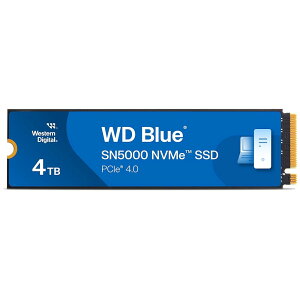 WDS400T4B0E [WD Blue SN5000 NVMe SSD�i4TB M.2(2280) PCIe Gen4 x4 NVMe 1200TBW 3D QLC 5�N�ۏ؁j]