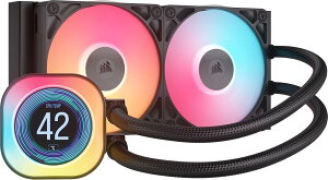 CORSAIR iCUE LINK TITAN 240���W�G�[�^�[ RX ARGB�P�[�X�t�@���t�� LCD�X�N���[���t�� ���⎮CPU�N�[���[ �u���b�N CW-9061022-WW