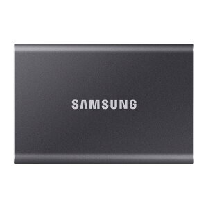 Samsung T7 �O�t��SSD �ő�]�����x1,050MB/�b USB3.2 Gen2(10Gbps, Type-C)�O���[ iPhone15�V���[�Y����m�F�ς� �������K�i (4, TB)