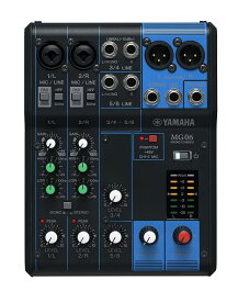 ヤマハ YAMAHA 6チャンネルミキシングコンソール MG06 最最大2 Mic / 6 Line入力 マイクプリアンプ「D-PRE」搭載 堅牢なメタルシャーシ