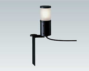 ERL8181HB 庭園灯 筒形ガラス天面カバー スパイク ダークグレー E17 ENDO照明 【メーカー直送】