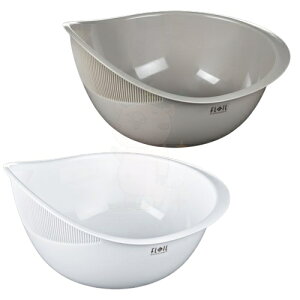 フレイユ 水切りボウルL 容量約2.1L ホワイトorブラウン 6点セット