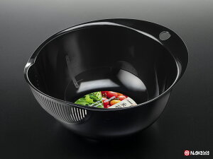 米研ぎボウル ブラック 10点セット K657-1 水切り付きボウル 野菜や果物を洗う際にも便利!100円ショップ 100円均一 100均