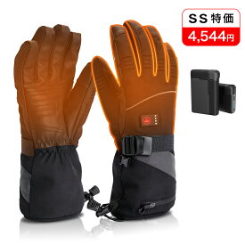 ＼SS限定20％OFF／電熱グローブ 暖房手袋 ヒートグローブ バッテリー 3段階温度調節 L/XL2サイズ タッチパネル対応 電熱ヒートグローブ 保温手袋 ヒーター手袋 ヒーターグローブ バイク用手袋 充電 撥水 防寒 防風 サイクリング