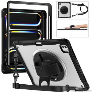 iPad Air 11�C���`M4 M3 M2(2026/2025/2024) ��p�P�[�X 360°��]�x���g���|�� �V�����_�[ �y���V�� ���[ iPad Air ��4 5 ����10.9�C���`�p/Pro11 ��4/3/2/1���� �ϏՌ� �w�� �������J�o�[