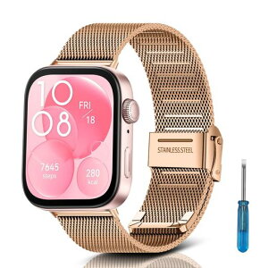 [RoSoki] �o���h Huawei Watch Fit 5/5 Pro/Huawei Watch Fit 4 Pro/4/3 �Ή� �����x���g �X�e�����X�`�[�� �����o���h �ւ��X�g���b�v �h�K �X�e�����X �����ȒP �������t�� �r�W�l�X��