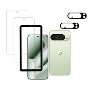 HUAKE ���Y�Ɏq�f�ސ� �Ή� Google Pixel 10 Pro XL �p �K���X�t�B���� �J�����t�B���� ���� �K���X �d�x9H �t�� �ی� �t�B���� �����Y�J�o�[�y2��+2��+�K�C�h�g�t���z