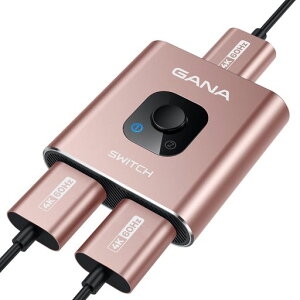 HDMI�ؑ֊�y4k@60hz�zHDMI���z��AGANA�o���� hdmi�Z���N�^�[ 1����2�o��/2����1�o�� �蓮 Hdmi �؂�ւ��� Xbox PS5/4/3 DVD�v���[���[Fire Stick�K�p(���[�Y�S�[���h)