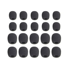 YFFSFDC マイクスポンジ 20個セット 内径5mm/8mm ヘッドセット インカム ピンマイク 雑音防止 ピンマイク 用 ミニ 黒