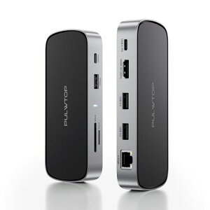 PULWTOP 10 in 1 ���^ �h�b�L���O�X�e�[�V���� USB C PC �h�b�N (�A�_�v�^�[�܂܂�Ȃ�) 1 x HDMI 4K @120Hz/ 8K @30Hz + 2.5G �C�[�T�l�b�g+ 2 x USB-A 2.0 + USB A/C