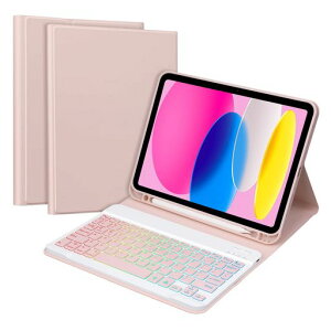 iPad ��10���� �L�[�{�[�h �P�[�X GOOJODOQ (2022) 7�F�o�b�N���C�g�t���P�[�X ���C�����X �L�[�{�[�h �J�o�[ iPad 10th 10.9�C���`��p�P�[�X �E���� �y���z���_�[�t�� �X�^���h�@�\ �I�[�g�X���[�c