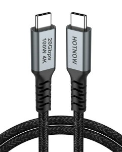 HOTNOW�Z��USB C����C�P�[�u��0.5m 1�{�A50cm 100W 4K �r�f�IUSB C 3.2 Gen 2x2 20Gbps �����f�[�^�]�������[�d�R�[�h