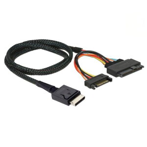 chenyang PCIe 4.0 SFF-8611 to SFF-8639 �P�[�u�� SATA�d���t�� U.2 SFF-8639 NVME SSD �}�U�[�{�[�h �����g�� 1.64�t�B�[�g/0.5M