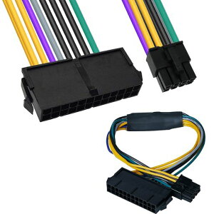 Xiatiaosann 24 �s������8Pin�d���ϊ��P�[�u��DELL�p�AOptiplex �}�U�[�{�[�h 3020 7020 9020 Q75 Q65�p�AATX PSU �d���A�_�v�^�[ �P�[�u���A30cm 18AWG