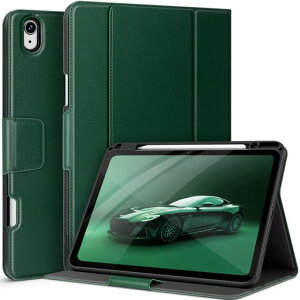 auaua iPad Air 13�C���` �P�[�X (M4/M3/M2) 2026/2025/2024 ��p �y�����[ Pencil Pro/USB-C���S�Ή� �|�P�b�g�t�� ���p�x�X�^���h �}�O�l�b�g�J�� �I�[�g�X���[�v�Ή� (�O���[��)
