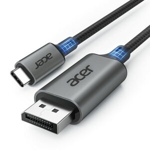 Acer USB C DisplayPort �P�[�u�� Type-C �f�B�X�v���C�|�[�g �ϊ��y4K@60Hz �f���o�́zThunderbolt 5/4/3 �Ή� [�P�����ʐM] �i�C�����҂� �^�C�vC DP �ϊ��A�_�v�^
