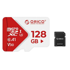 ORICO TF30 microSD�J�[�h 128GB �ő�100MB/s U3 V30 �h�����R �h�ƃJ�����Ή� SD�A�_�v�^�[�t��