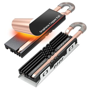 GRAUGEAR PS5/PC�Ή� M.2 SSD�p�����\�q�[�g�V���N|NVMe M.2 2280�Ή�|�������q�[�g�p�C�v+�A���~�t�B���݌v|���M�`���O���t�@�C�g&�O���t�F�������̗p