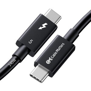 [Intel�F��] Cable Matters 80Gbps Thunderbolt 5 �P�[�u�� 0.3m �u���b�N