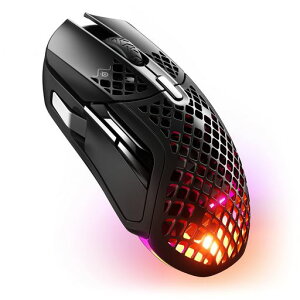SteelSeries �Q�[�~���O�}�E�X ���� ���C�����X Aerox 5 Wireless ���y�� 9�{�^�� �������� �h�H�h�o IP54�K�i �}���[�d �����Ԏg�p�\ TRUEMOVE AIR�Z���T�[���� 62406 �u���b�N