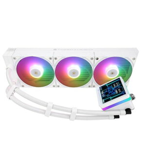 Thermalright Grand Vision 360 ARGB White CPU AIO�N�[���[�APC 360�d�l�E�H�[�^�[�N�[���[�V�X�e���A480x480�𑜓x��3.4�C���`��IPS�t����ʁAAM4 / AM5&Intel LGA1700 /