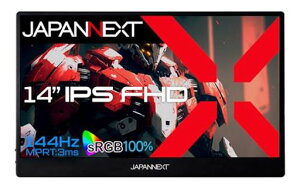 JAPANNEXT 14�C���` ���o�C�����j�^�[ IPS �p�l�� �t��HD 1920x1080�𑜓x �X�}�[�g�P�[�X�t�� (USB/Type C/MAC PC�Ή�/�X�s�[�J�[���� / sRGB100% / �����) JN-MD-14i144F
