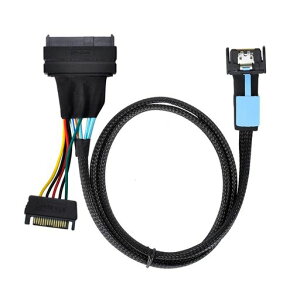 NFHK MCIO 4X Mini Cool Edge IO to U.2 SFF-8639 NVME PCIe PCI-Express �P�[�u�� ���C���{�[�hSSD�p, NF-SF-081