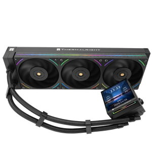 Thermalright Hyper Vision 360 UB ARGB Black CPU AIO�N�[���[�A360mm���W�G�[�^�[�A�}�O�l�b�g�p�l��-IPS LCD�X�N���[���A480x480�𑜓x�AAM4/AM5;Intel