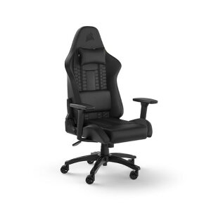 CORSAIR TC100 RELAXED Leather Black �Q�[�~���O�`�F�A �I�t�B�X�`�F�A ���U�[�N�b�V����/���O���\�Ȍ`��L���t�H�[���̃l�b�N�s���t�� �A�[�����X�g�����\�y���U�[�u���b�N�zCF-9010050-WW