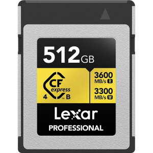 Lexar �S�[���h�V���[�Y �v���t�F�b�V���i�� CFexpress 4.0 Type-B �������[�J�[�h - 512GB