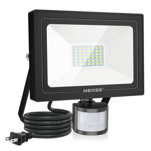 MEIKEE �l���Z���T�[���C�g LED 3000���[���� 30W 100V IP66�h�� �h�ƃ��C�g ���O �������p ���ÃZ���T�[&5�b/30�b���߉\ 24���ԁE��ԃ��[�h�ؑ� PSE�F�� 2�N�ۏ� ���� ���ԏ� �L�� �x�����_
