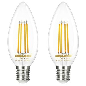 DiCUNO LED�d�� E17���� �V�����f���A�d�� 40W�`���� �d���F 4W �t�B�������g 2700K 400lm �G�W�\���d�� �S���� �N���A�^�C�v PSE�F�� C35 ���g�� �X�C�^ �ȃG�l �������Ή� 2��