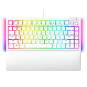 Razer ���C�U�[ BlackWidow V4 75% JP White Edition �z�b�g�X���b�v�Ή��ŃL�[�X�C�b�`���������]�ݒʂ�̃L�[���G�ɃJ�X�^�}�C�Y�\�ȃ��J�j�J���L�[�{�[�h �I�����W �^�N�^�C�� ���J�j�J���X�C�c