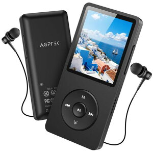 [�T�C�g�{�^���ǉ�] AGPTEK MP3�v���[���[ ���y�v���[���[ HIFI 30g���y�� 64GB���� 128GB�܂Ŋg���\ �{�^������ ���y�v���[���[ 40���ԍĐ� ���X���X�T�E���h FM���W�I �_�C���N�g�^���Ή� �A���c