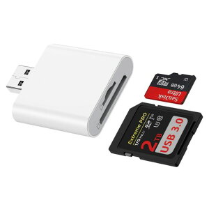 SD�J�[�h���[�_�[ USB3.0 USB-A �����]�� OTG�@�\ 2in1 Type-A USB�Ή� �O���X�g���[�W �o�����f�[�^�]�� �ő�2TB�Ή� MacOS Windows �p�\�R�����Ή� SD microSD SDXC SDHC�ȂǂɑΉ�