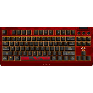 �G���@���Q���I�� �Q�[�~���O�L�[�{�[�h Razer ���C�U�[ BlackWidow V4 TKL HyperSpeed EVANGELION (EVA-02) Edition ���C�����X �I�����W �^�N�^�C���X�C�b�` �z�b�g�X���b�v�\ �e���L�[���X