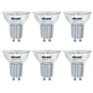 DiCUNO LED�d�� GU10���� 40W�`�n���Q������ 5W 600lm �X�|�b�g���C�g �d���F 2700K �L�p40° LED�X�|�b�g���C�g ���P�x �ȃG�l AC100V �������Ή� 6��