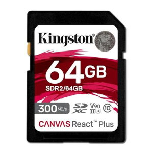 �L���O�X�g�� SDXC�J�[�h 64GB �ő�300MB/s UHS-II V90 4K 8K Canvas React Plus SDR2/64GB �J�[�h�̂� ���i�������ԕۏ�