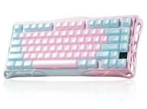 GravaStar K1 Lite ���킢�� �Q�[�~���O�L�[�{�[�h ���� ���C�����X 75%���C�A�E�g �e���L�[���X �z�b�g�X���b�v�Ή� �K�X�P�b�g���� Bluetooth 5.0/2.4G/�L���ڑ� �s���N�ƃu���[�o�C�J���[ �v�f�B�c