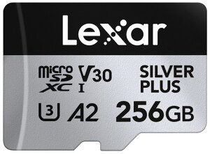Lexar Silver Plus 256GB Micro SD�J�[�h �ő�205MB/s MicroSDXC UHS-I�t���b�V���������[�J�[�h �A�_�v�^�[�t�� C10 U3 A2 V30�Ή� �t��HD 4K UHD ����TF�J�[�h �h���[��