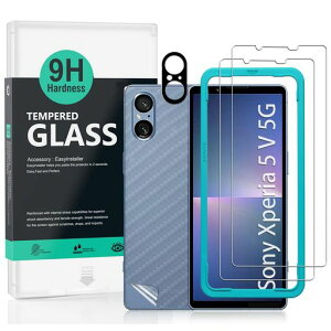 Ibywind �Ή� Sony Xperia 5 V 5G �K���X�t�B���� 2 ���ی�t�B���� �K�C�h�g�t�� �����Y�J�o�[(1��)�w�ʃV�[�g(1��) ���菝�h�~�ϏՌ��d�x 9H�����K���X�t�B�����y���炩�Ȏ�G��z�y�C�A�[���z�c