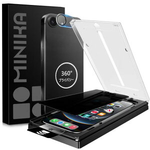 MINIKA �y�b�œ\��t���z360�x �����Ȃ��t�B���� �p�� iPhone 16e �K���X�t�B���� �`�����h�~ �p�� i Phone16e �`�����h�~�t�B���� �㉺ ���E �����Ȃ� �p�� ��Phone16e �t�B���� �̂������h�~ 360° �S�c