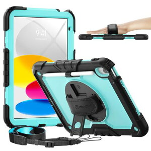 Timecity iPad a16 ��11/10���� ��p�P�[�X �ϏՌ� 11/10.9�C���` 2025/2022���f�� �n���h�O���b�v/�V�����_�[�X�g���b�v�t�� ���u��/�c�u�� 360�x��]�X�^���h �y�����[ �d������ �ی�t�B���� �h�o �c