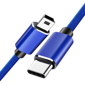 Type C to Mini USB �ϊ��P�[�u�� �^�C�vC�I�X - miniB�I�X �P�����]�� USB2.0�P�[�u�� �f�[�^�]���Ə[�d���� MP3/MP4 �f�W�J�� �h���C�u���R�[�_�[ �|�[�^�u��HDD �ȂǂɓK�p (�u���[ 1M)