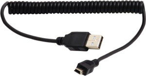 �I�[�f�B�I�t�@�� miniUSB�P�[�u�� USB A�^�C�v �I�X - miniB �I�X �L�k �J�[���R�[�h �f�[�^�]�� �[�d�Ή� �u���b�N 0.25m ~ 1m