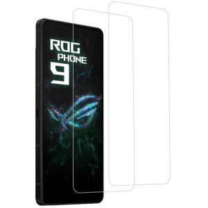HUAKE ���Y�Ɏq�f�ސ� ASUS ROG Phone 9 / ROG Phone 9 Pro �p �K���X�t�B���� ���� �K���X �d�x9H �t�� �ی� �t�B���� �y2���z