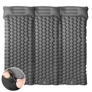 新品発売超低価!エアーマット キャンプマット 車中泊【10cm厚さ★無限連結可能!】 防災 エアベッド 足踏み式 30s膨らむ 厚手幅広 軽量 枕付き コンパクト 防水 災害用 40DTPU キャンプ用品 寝