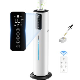 加湿器 超音波式 8L大容量 5重除菌 節電 静音 次亜塩素酸水対応 麦飯石濾過除菌 ミスト3段階調節 上から給水 60H長時間連続加湿 恒湿 タッチ式/リモコン 空焚き防止 省エネ アロマ対応 乾燥対策 洗いやすい 湿度コントロール PSE認証済み