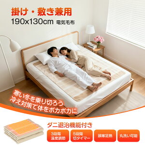 新品発売お試しで!電気毛布 掛け敷き 電気敷き毛布 電気掛け毛布 電気掛敷毛布 電気掛け毛布 掛け敷き 掛敷き 電気ブランケット 電気かけしき毛布 丸洗える ダニ退治 3段階温度調節 10Hタ